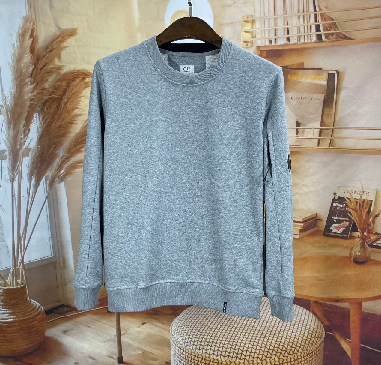 SS - Badge Long Sleeve Sweater - Stone Streetwear Studio | Timeless Clothing