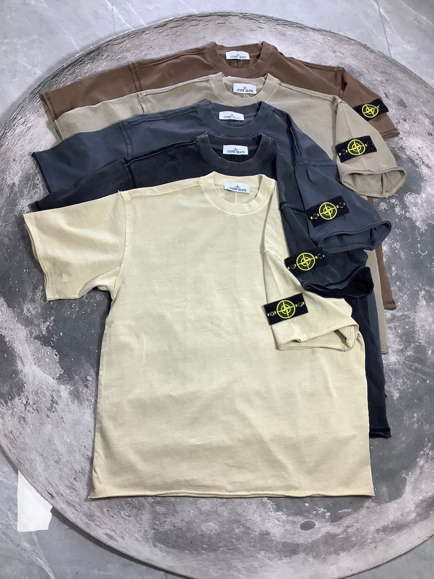 SSS - Oversized Badge T-Shirt - Stone Streetwear Studio | Timeless Clothing