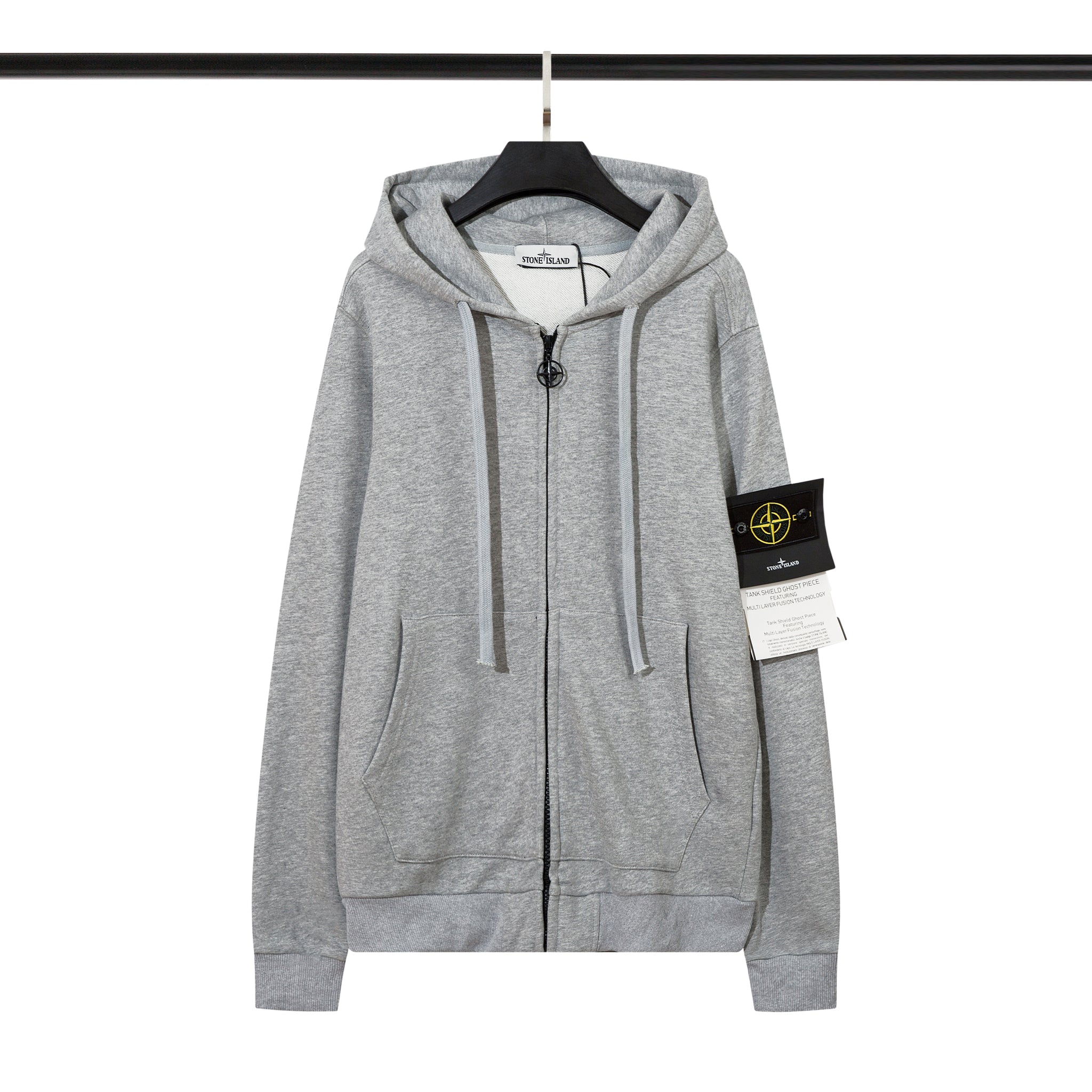 SSS - Classic Full Zip Hoodie - Stone Streetwear Studio | Timeless Clothing