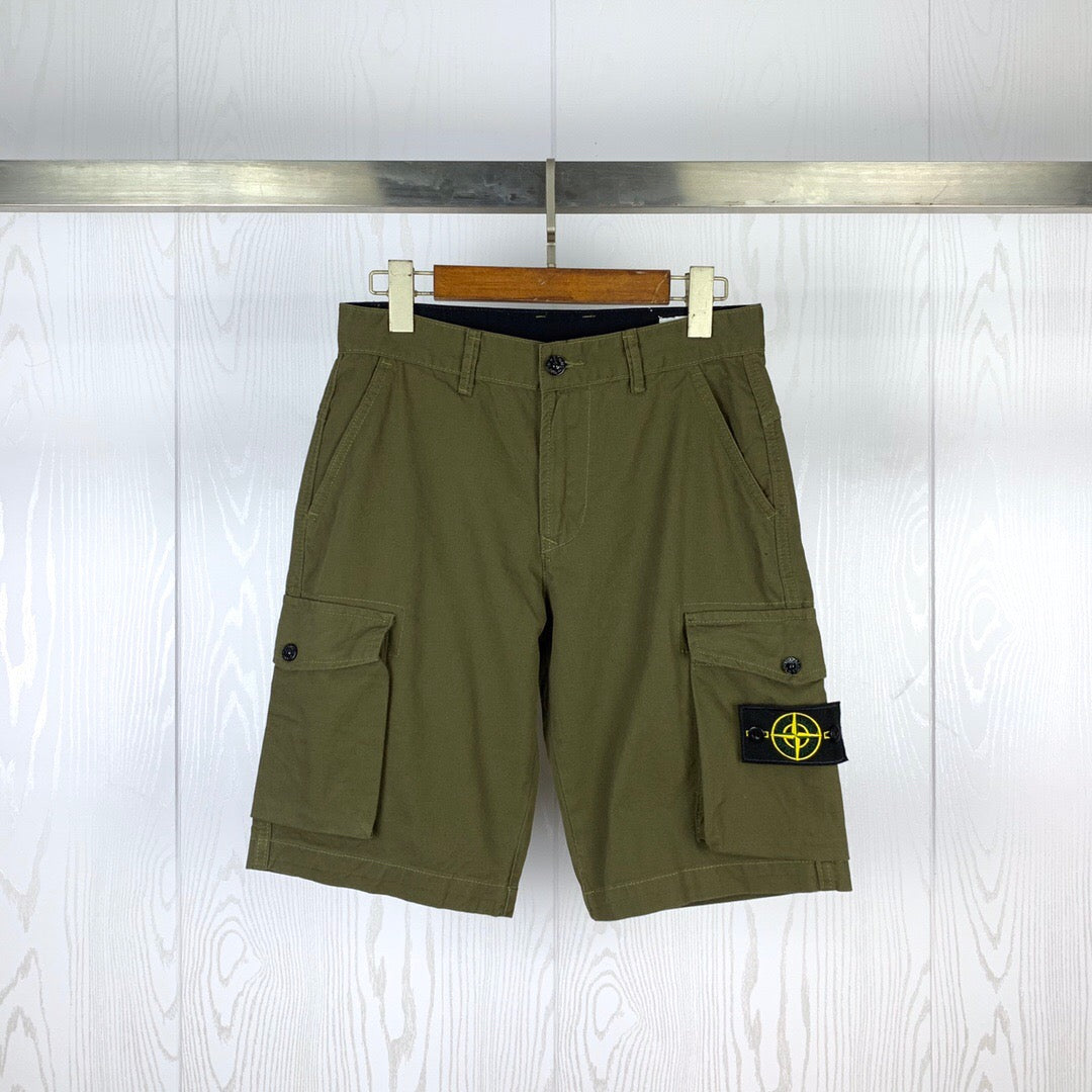 SSS - Double Pocket Badge Shorts - Stone Streetwear Studio | Timeless Clothing