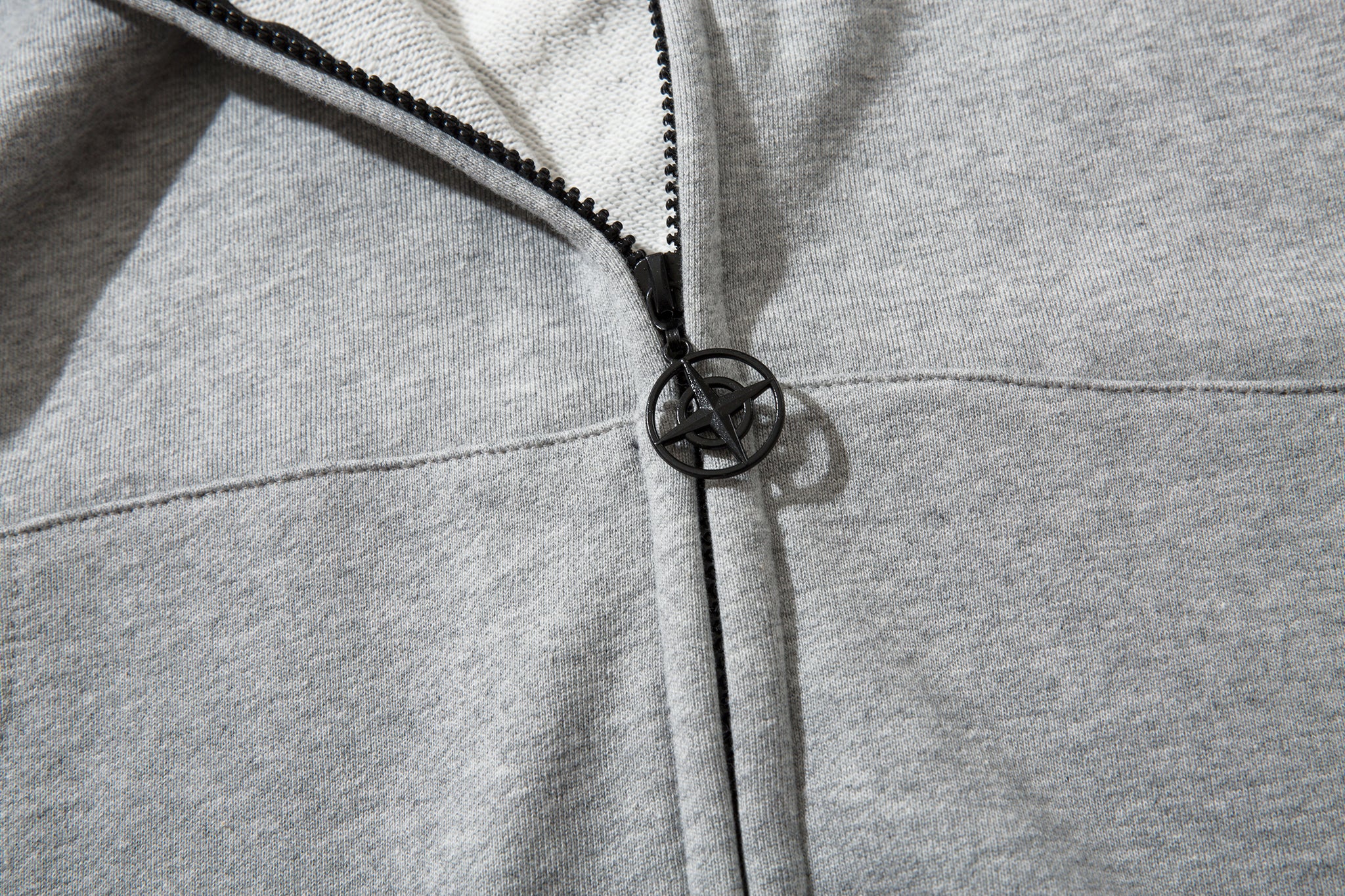 SSS - Classic Full Zip Hoodie - Stone Streetwear Studio | Timeless Clothing