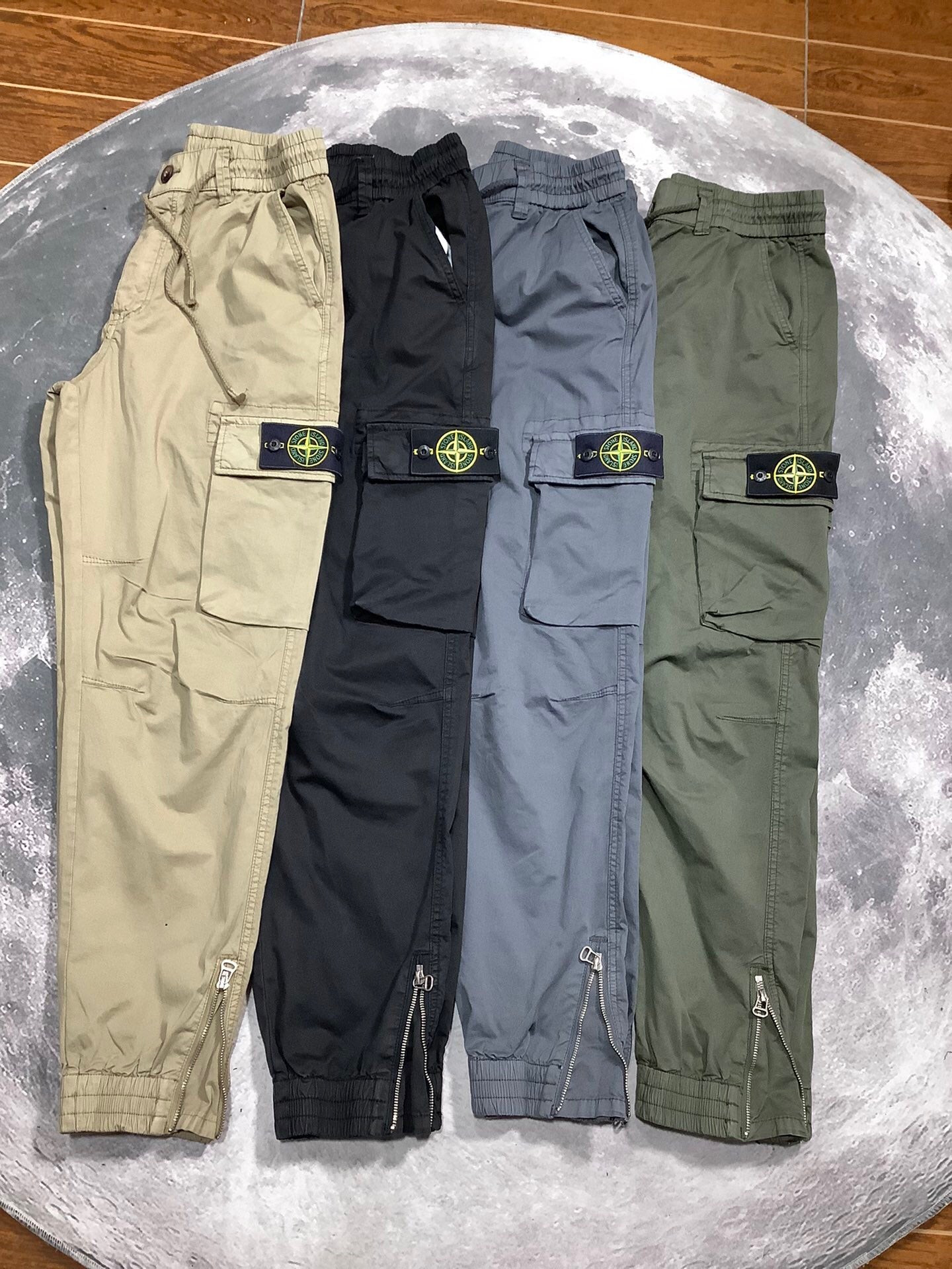 SSS - Long Overall Ankle Zip Cargos - Stone Streetwear Studio | Timeless Clothing