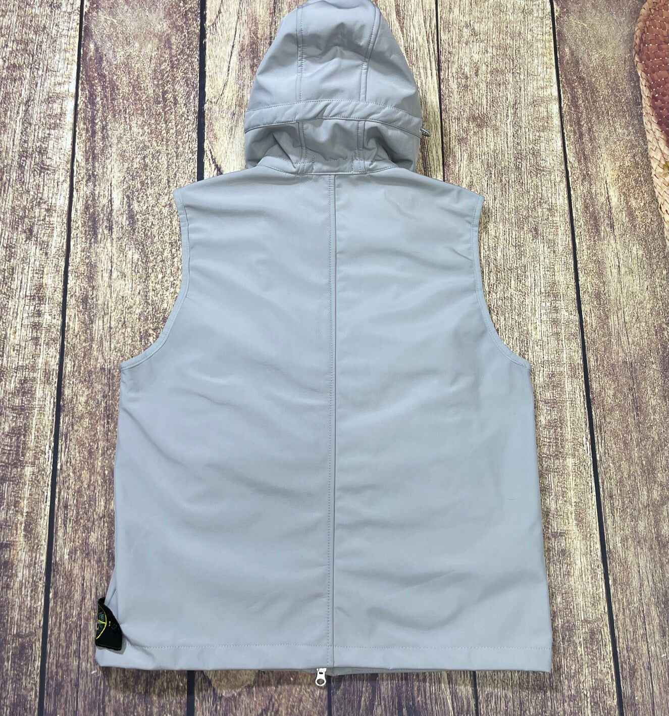 SSS - Hooded Double Pocket Gillet - Stone Streetwear Studio | Timeless Clothing