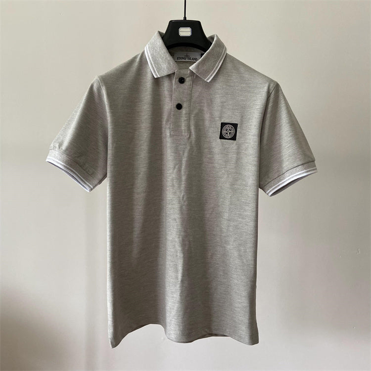 SSS - Classic Short Sleeve Polo - Stone Streetwear Studio | Timeless Clothing Grey / M Stone Streetwear Studio | Timeless Clothing T-Shirts