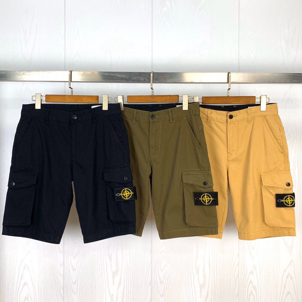 SSS - Double Pocket Badge Shorts - Stone Streetwear Studio | Timeless Clothing