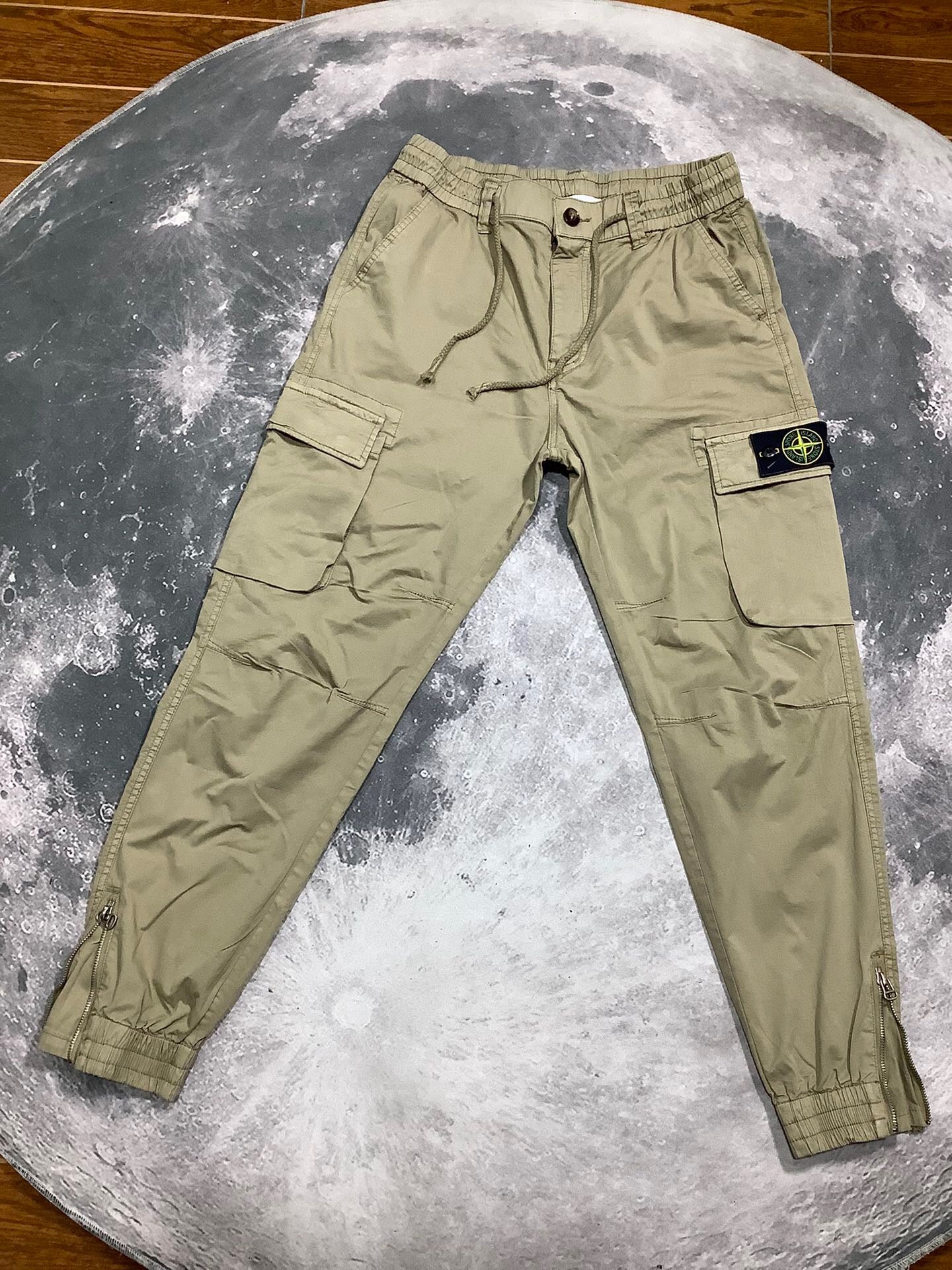 SSS - Long Overall Ankle Zip Cargos - Stone Streetwear Studio | Timeless Clothing