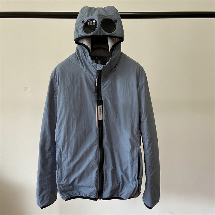 SS - Goggle Hooded Coat - Stone Streetwear Studio | Timeless Clothing