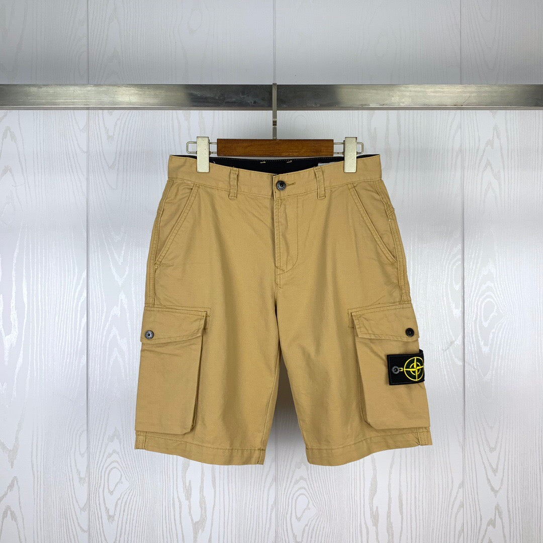 SSS - Double Pocket Badge Shorts - Stone Streetwear Studio | Timeless Clothing