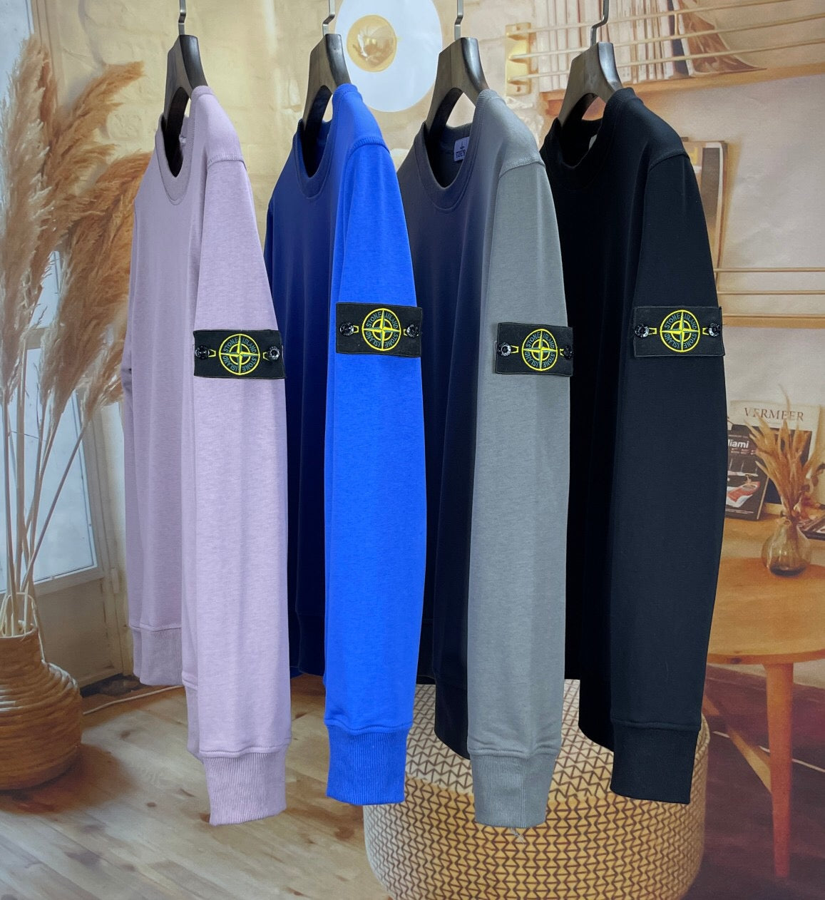 SSS - Long Sleeve Badge Sweatshirt - Stone Streetwear Studio | Timeless Clothing