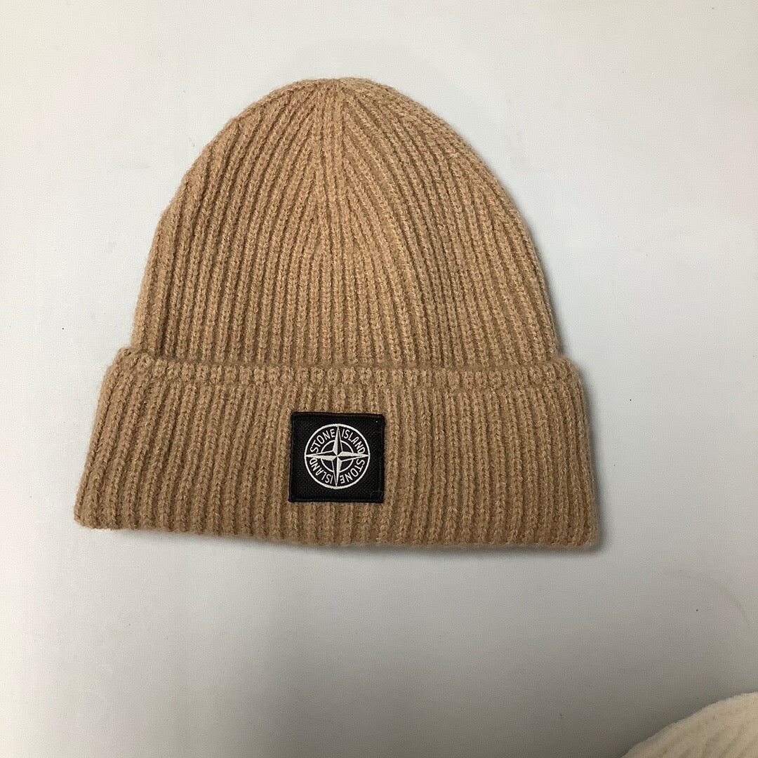 SSS - Classic Small Logo Beanie - Stone Streetwear Studio | Timeless Clothing